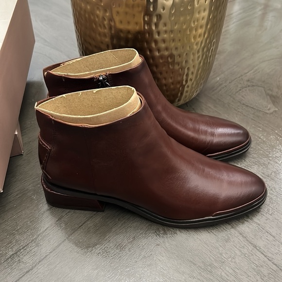 FRANCO SARTO NEMI WOMENS LEATHER BOOTIES ANKLE BOOTS - Picture 4 of 11